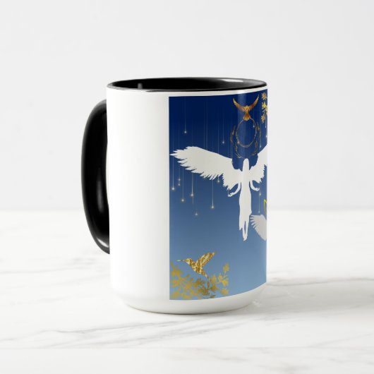 Tasse: schöne und graue Engel Tasse (Vorderseite Links)