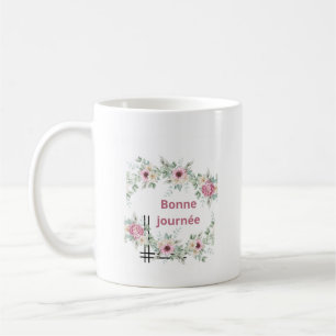 Tasse 'Schönen Tag' Floral Rose & Aquarellblumen –