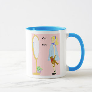 Tasse, schwangere Dame im Spiegel Tasse