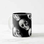 Tasse Schwarz des Gewindelmusters (Vorderseite Links)