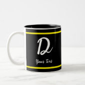 Tasse Schwarz mit Buchstabe D (Links)