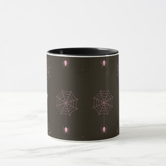 Tasse "Schwarz-Rosa-Spinnennetze/Spinnennetze" (Zentrum)