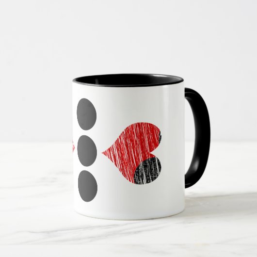 Tasse Schwarz/Rot (VorderseiteRechts)