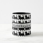 Tasse Schwarz Stier Design (Zentrum)