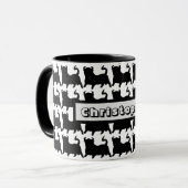 Tasse Schwarz Stier Design (Vorderseite Links)