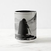 Tasse - Schwarz-Weiß-Fantasie-Sarg (Zentrum)