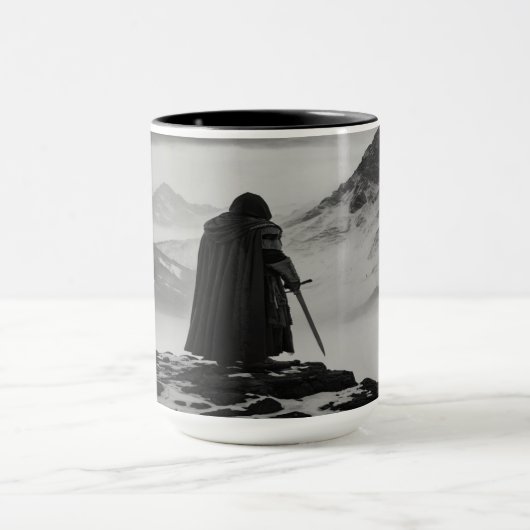 Tasse - Schwarz-Weiß-Fantasie-Sarg (Zentrum)