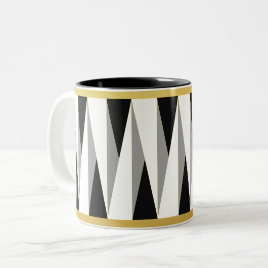tasse | schwarz | weiss | gold | triangle °2 (Vorderseite Links)
