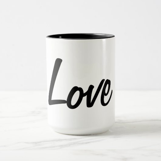 Tasse Schwarz-Weiß-Liebe (Zentrum)