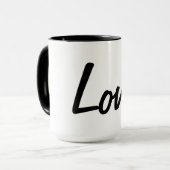 Tasse Schwarz-Weiß-Liebe (Vorderseite Links)