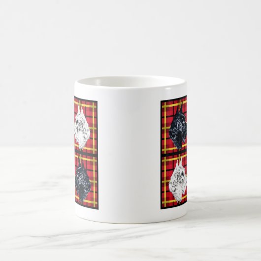 Tasse Schwarz-Weiß-Schottische Terrier (Mittel)