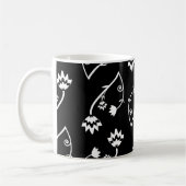 Tasse Schwarz-weißer Blume (Links)