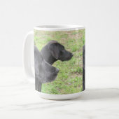 Tasse: Schwarze Labradore Kaffeetasse (Vorderseite Links)