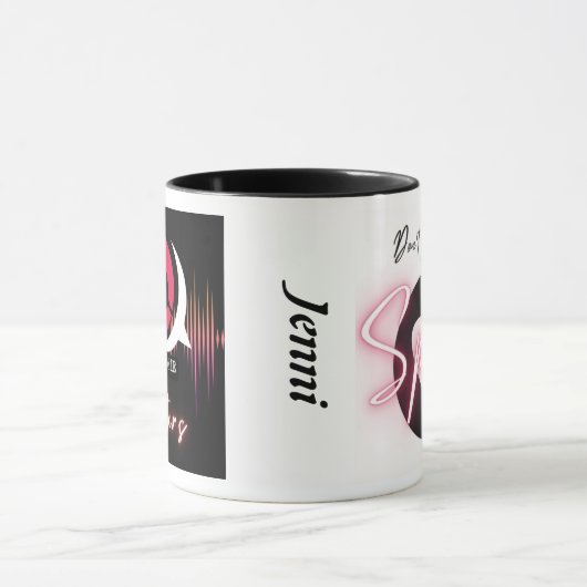 Tasse - Schwarzer Griff und innen (Zentrum)