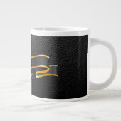 Tasse Schwarzer Leder Nummer 1 Bester Vater (Rechts)