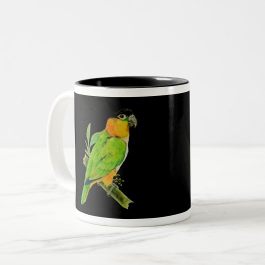 Tasse - schwarzköpfiger Caique (Vorderseite Links)