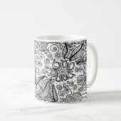 Tasse Schwarzweißmuster (VorderseiteRechts)