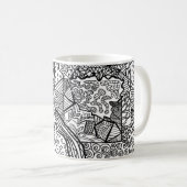 Tasse Schwarzweißmuster (VorderseiteRechts)
