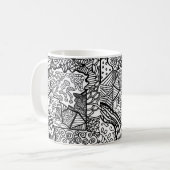 Tasse Schwarzweißmuster (Vorderseite Links)