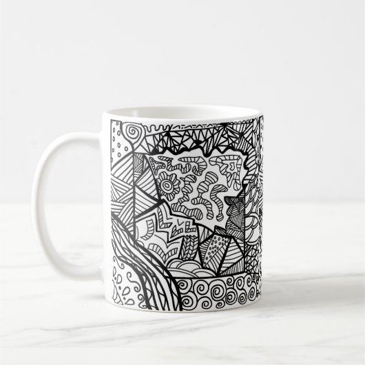 Tasse Schwarzweißmuster (Links)