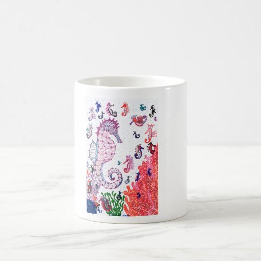 Tasse. Seepferdchen Design Kaffeetasse (Mittel)