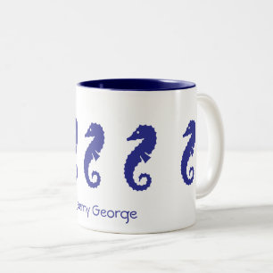 Tasse - Seepferde (marineblau)