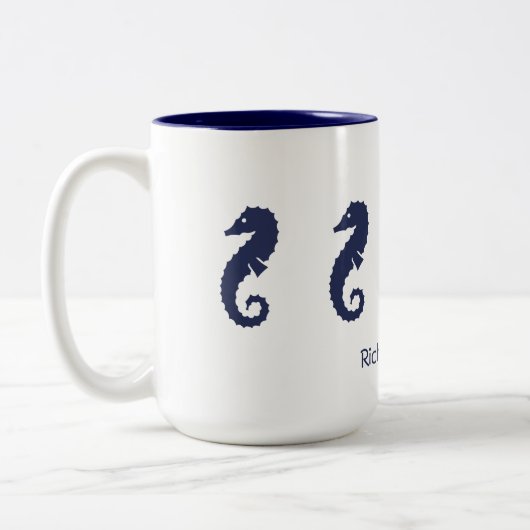Tasse - Seepferde (marineblau) (Links)