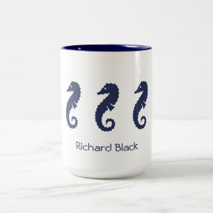 Tasse - Seepferde (marineblau)