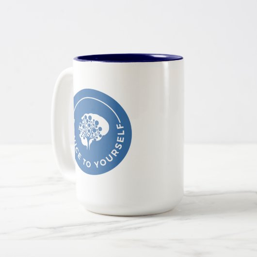 Tasse, seien Sie selbst nett - Mind Map Renovierun Zweifarbige Tasse (Vorderseite Links)