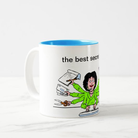 Tasse, Sekretär, am besten Zweifarbige Tasse (Vorderseite Links)