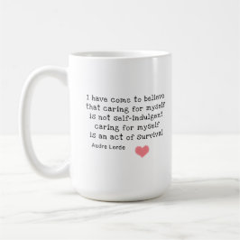 Tasse Self Care Zitat Audre Lorde / WWC Logo