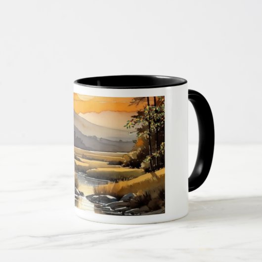 Tasse - Serene Nature-Inspiriert Kaffee-Cup (VorderseiteRechts)