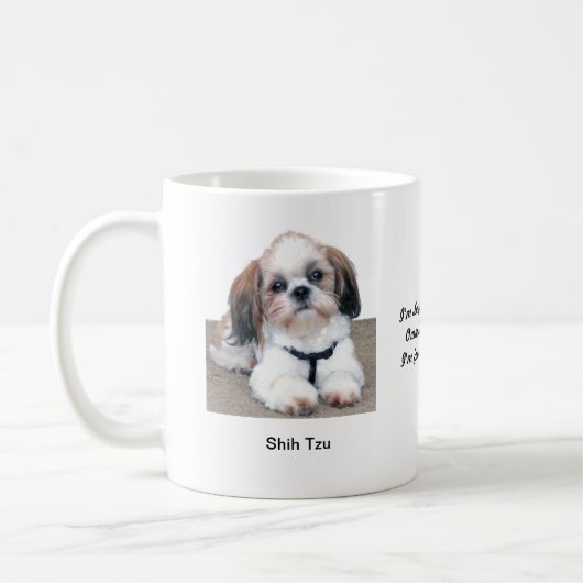 Tasse Shih Tzu - mit zwei Bildern und einem Motiv (Links)