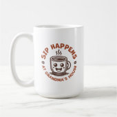 Tasse 'Sip Happens bei Oma' (Links)