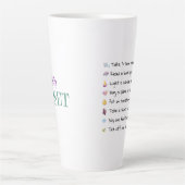 Tasse "Sip & Reset" - Motivierend Karo (Vorderseite)