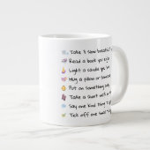 Tasse "Sip & Reset" - Motivierend Karo (Vorderseite Rechts)