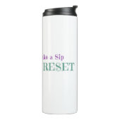 Tasse "Sip & Reset" - Motivierend Karo (Nach links gedreht)