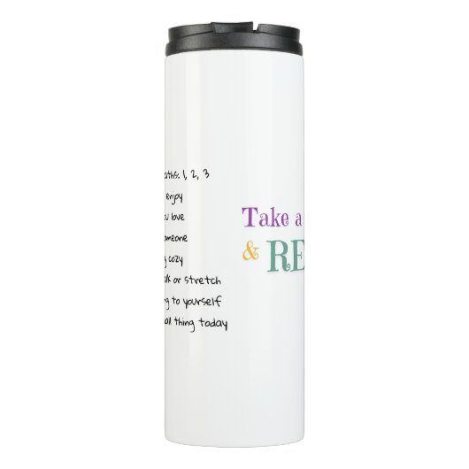 Tasse "Sip & Reset" - Motivierend Karo (Rückseite)