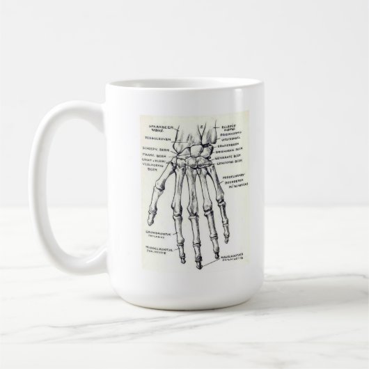 TASSE: Skeleton Hand/Anatomie Kaffeetasse (Links)