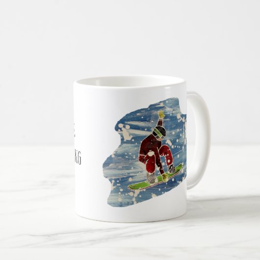 Tasse Snowboarden (VorderseiteRechts)