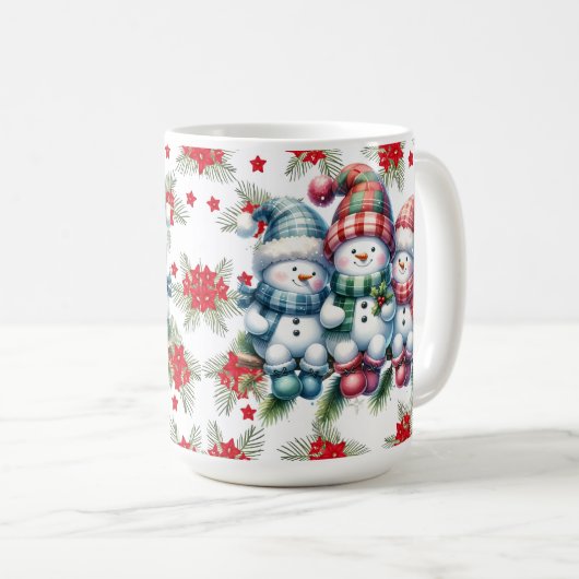 Tasse Snowman Family Holiday (VorderseiteRechts)