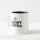 Tasse Snowtups - Saisonale Schneeflocke & Pumpkin  (Vorderseite Links)