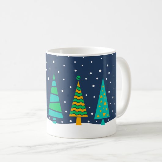 Tasse Snowy Fir Trees (VorderseiteRechts)