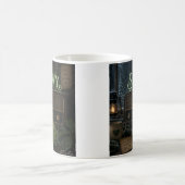Tasse Snowy grüne Rose1 (Mittel)