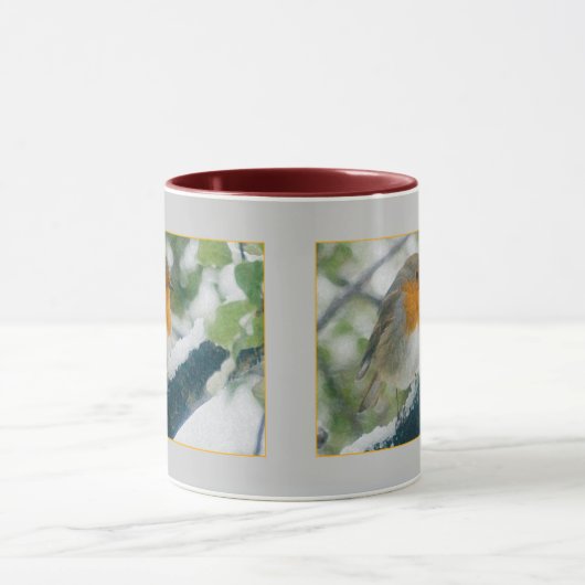 Tasse Snowy Robin (Zentrum)