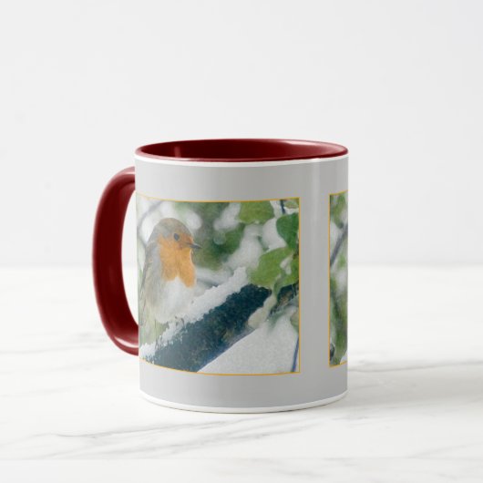 Tasse Snowy Robin (Vorderseite Links)