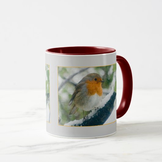 Tasse Snowy Robin (VorderseiteRechts)