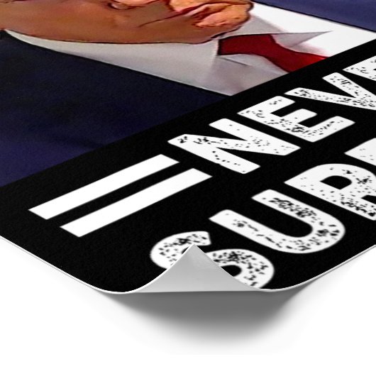 Tasse sollte Trump 2024 nie überlassen Poster (Ecke)