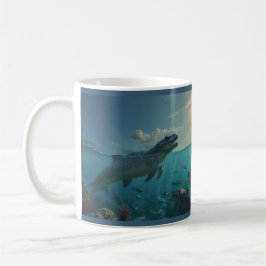 Tasse "Sonnenbademosasaurs" (Dinosaurier Art)