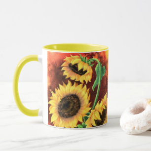 Tasse Sonnenblumen